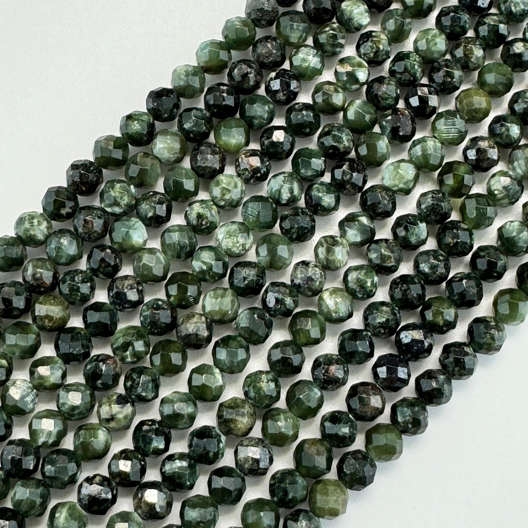 Seraphinite Faceted Round Beads (4.5mm) image 3