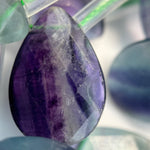 Rainbow Fluorite Faceted Pear Shape Beads image 4