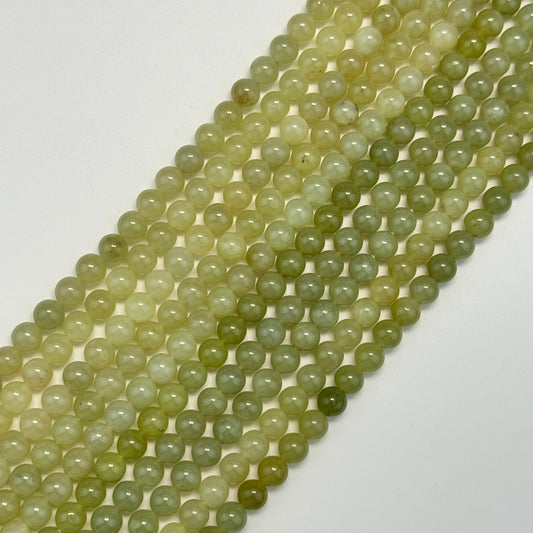 Hetian China Jade Polished Round Beads image 0