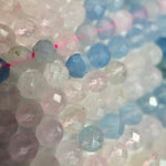 Morganite Aquamarine Faceted Round Beads - AAA Quality image 3