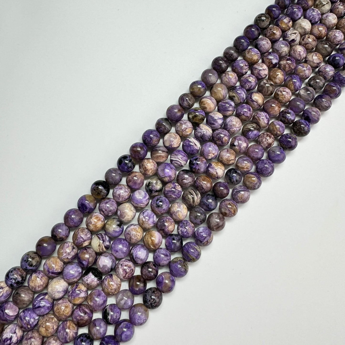 Charoite Polished Round Beads image 2