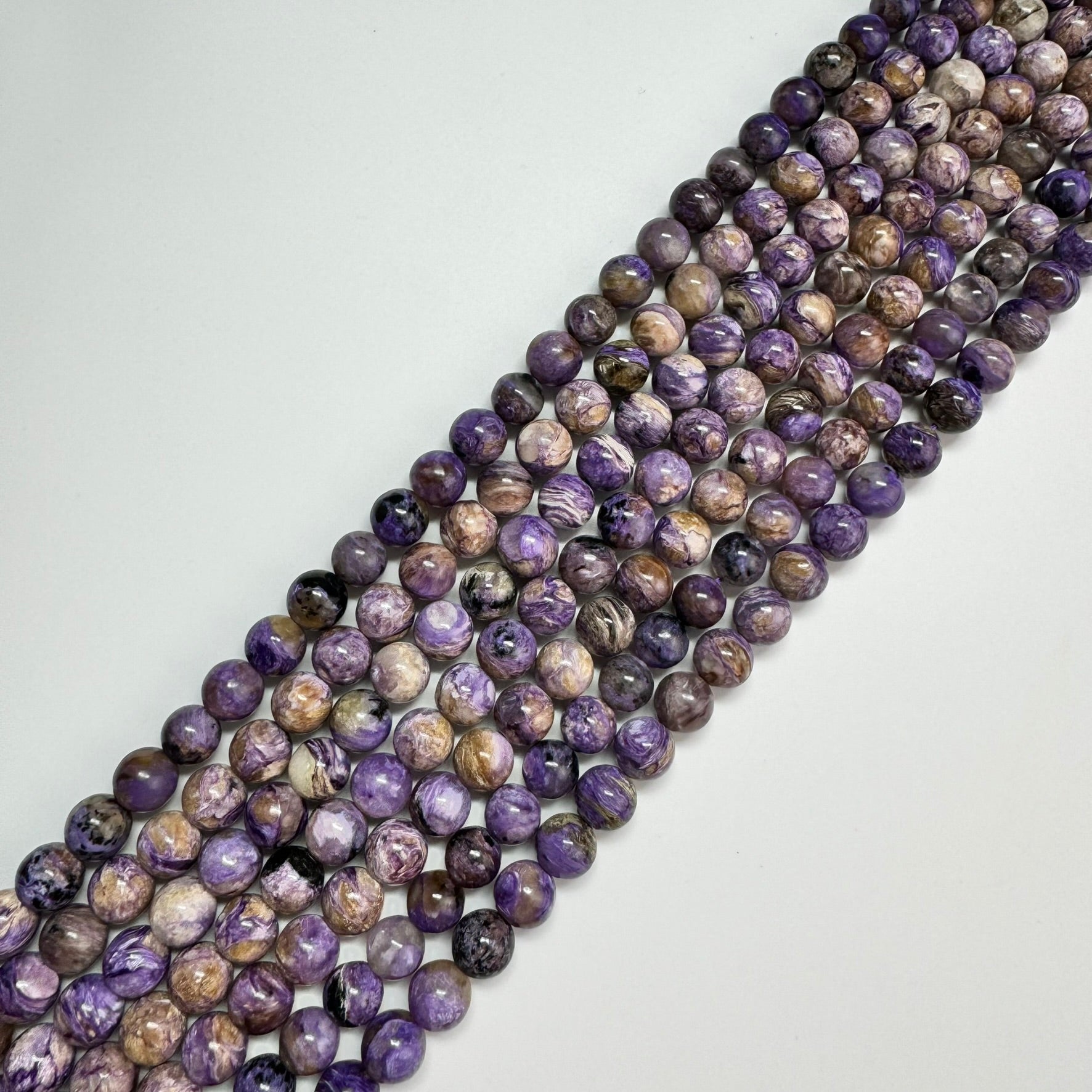 Charoite Polished Round Beads image 2