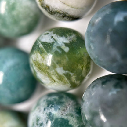 Tree Moss Agate Polished Round Beads image 3