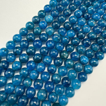 Blue Apatite AAA Polished Round Beads image 0