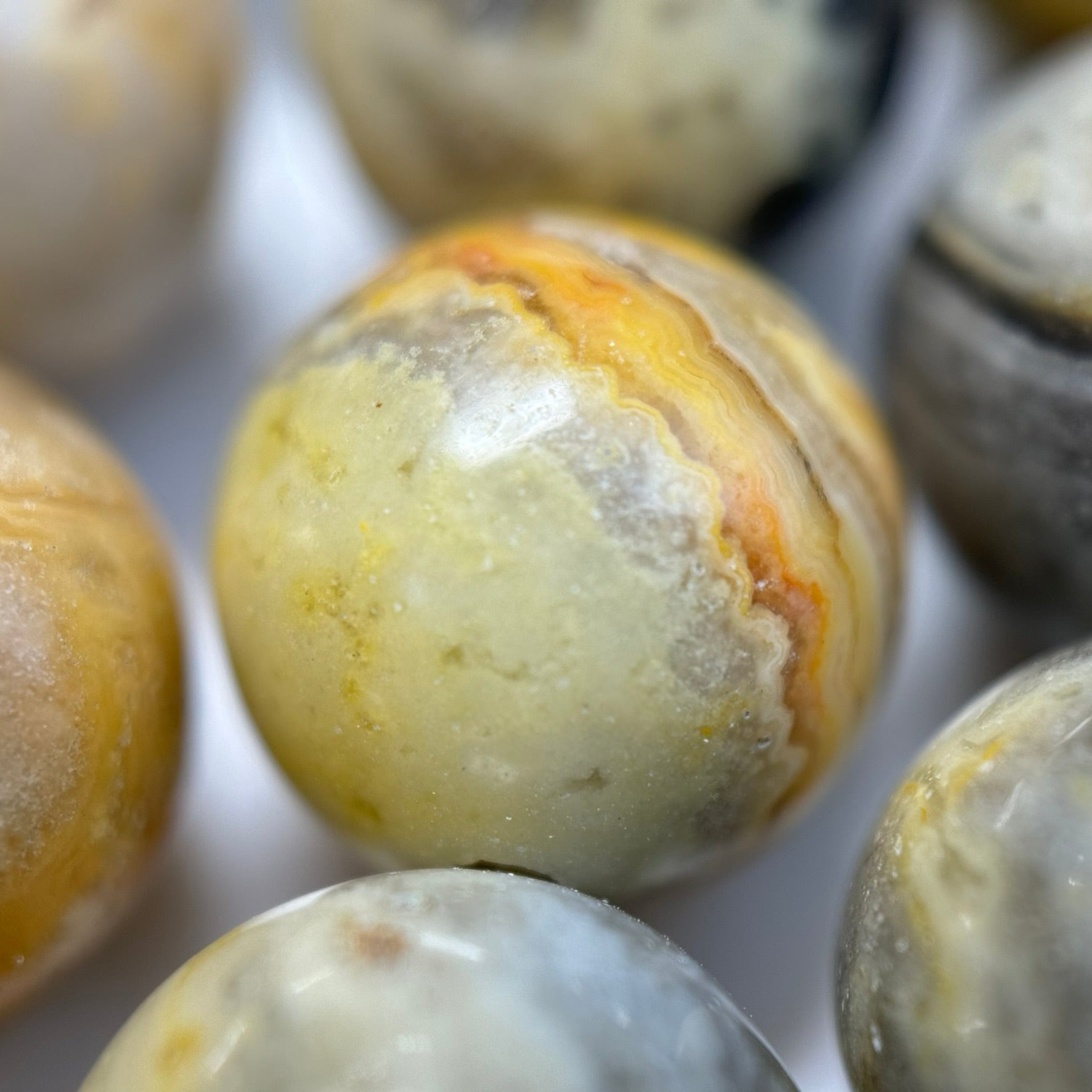 Golden Crazy Lace Agate Polished Round Beads image 7