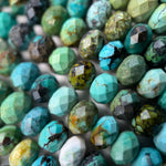 Turquoise Faceted Rondelle Beads (AA Quality) image 5