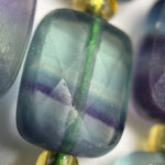 Rainbow Fluorite Rectangular Faceted Cushion Cut 10xÂ8 mm Beads image 3