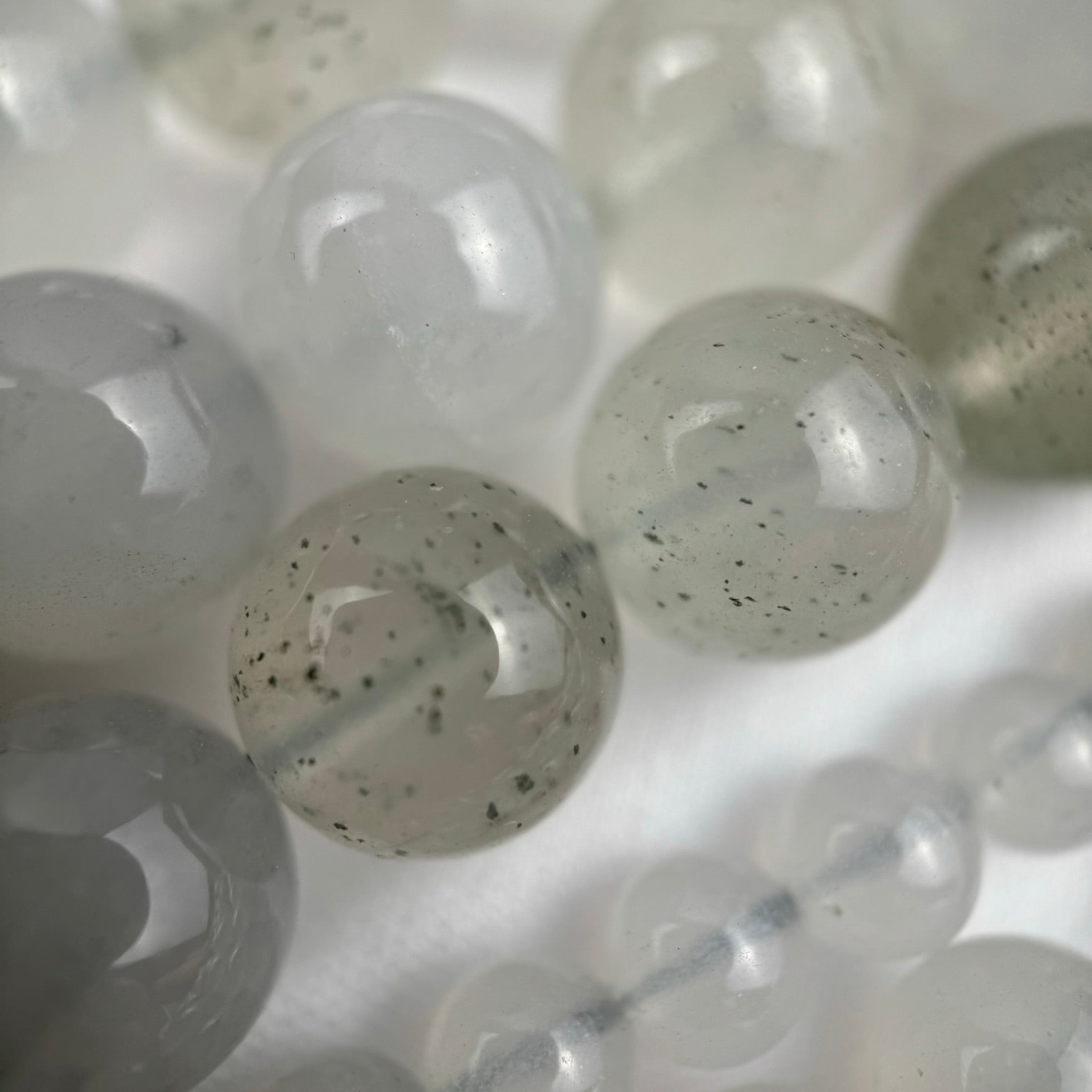 Green Ice Quartz Polished  Round Beads image 5