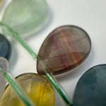 Multicolor Flurite Faceted Pear Shape Beads image 9