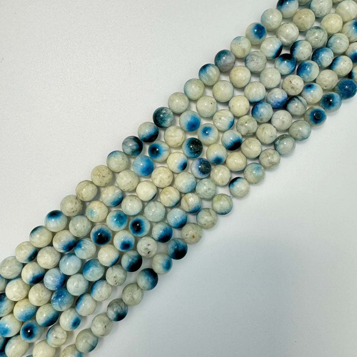 Blue Ice Glacier AA Polished Round Beads image 6