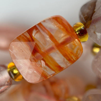 Hematoid Quartz Quartz Rectangular Faceted Cushion Cut Beads10xÂ8 mm Beads image 1