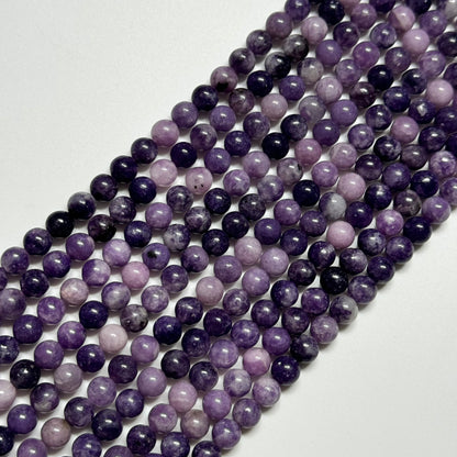 Lepidolite A Polished  Round Beads image 5