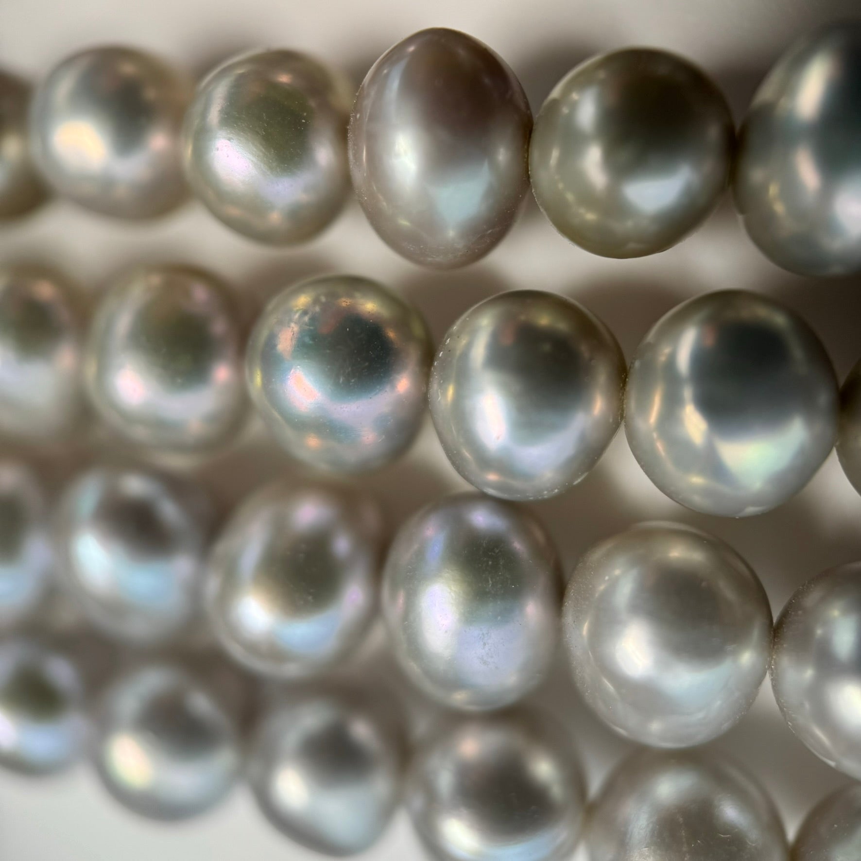 Assorted Color Pearl  6.5x7.5mm (Gray, Peach, Pink and White) image 5