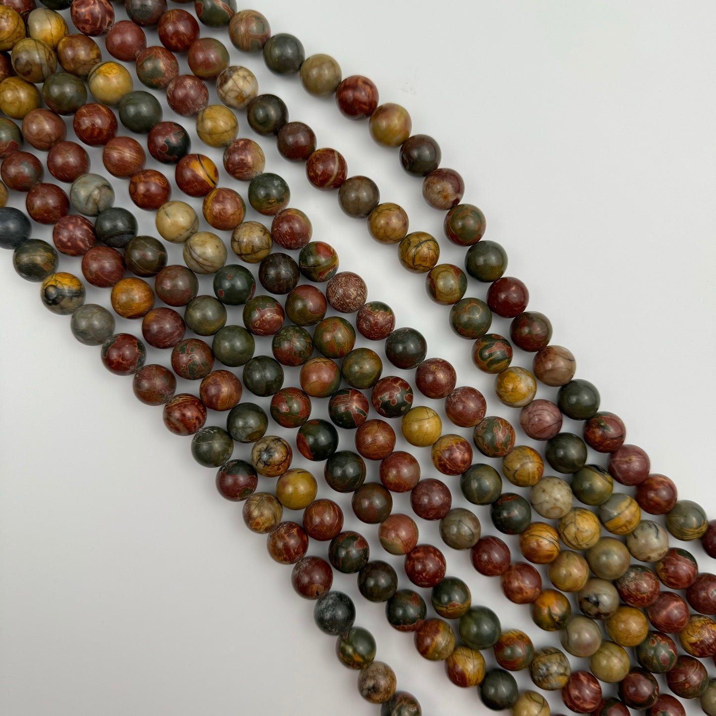 Red Picasso Jasper Polished Round Beads image 2
