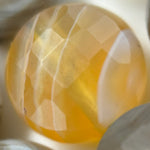 Banded Agate Gemstone Beads - Lentil Shape - Faceted Finish 
