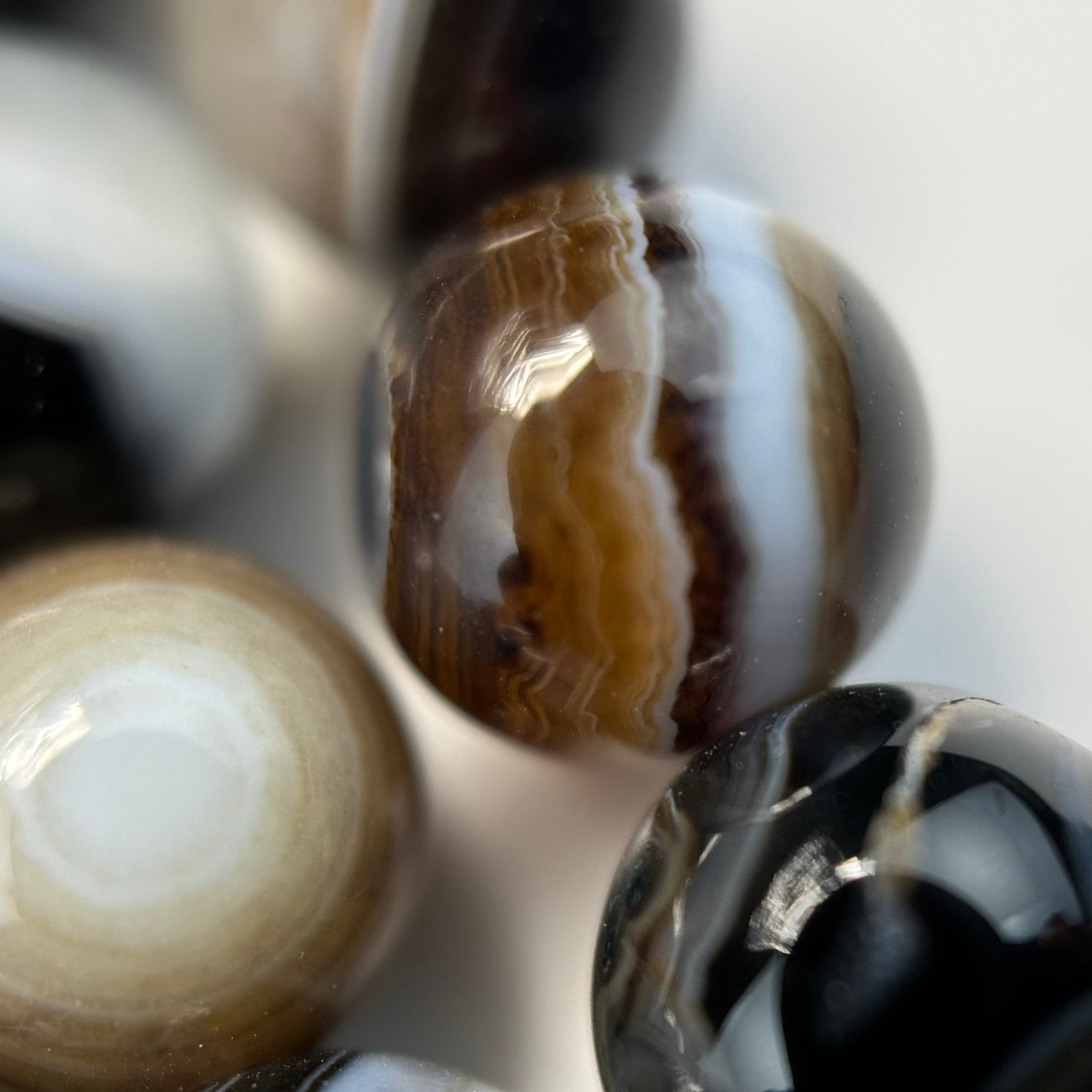Banded Agate Polished Round Beads image 2