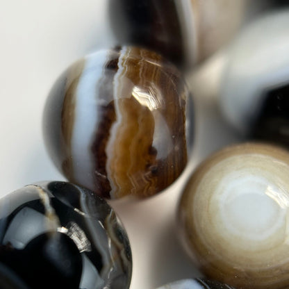 Banded Agate Polished Round Beads image 2