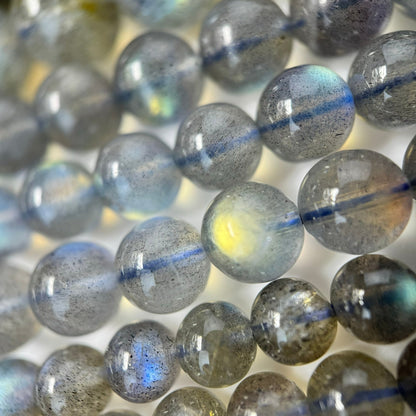 Labradorite AAAA Polished Round Beads - high quality labradorite image 11