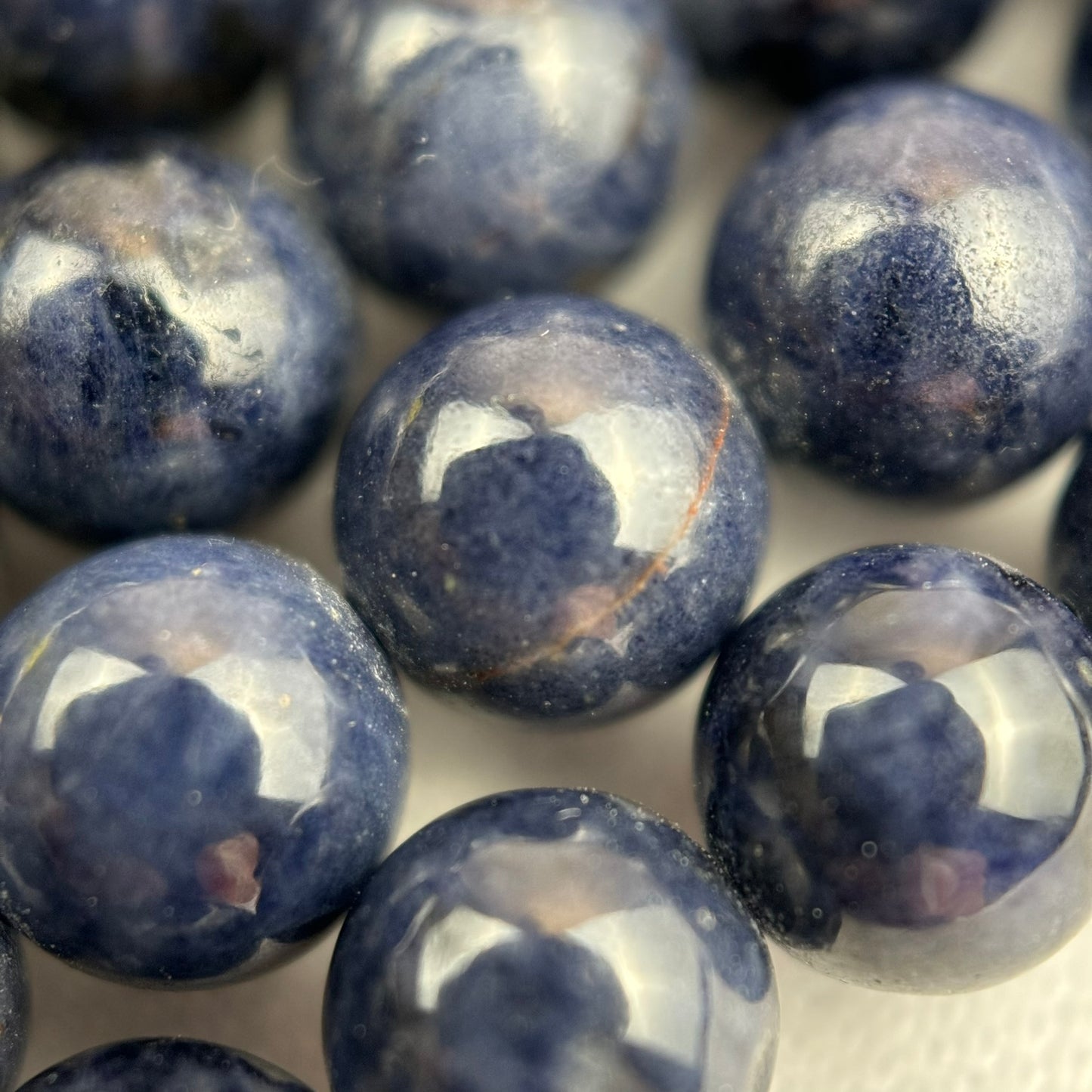 Blue Sapphire AAA Polished Round Beads  (7mm) image 4