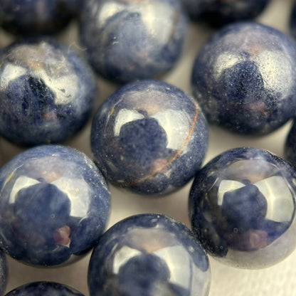 Blue Sapphire AAA Polished Round Beads  (7mm) image 4