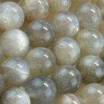 Gray Chocolate Moonstone Polished Round Beads image 5