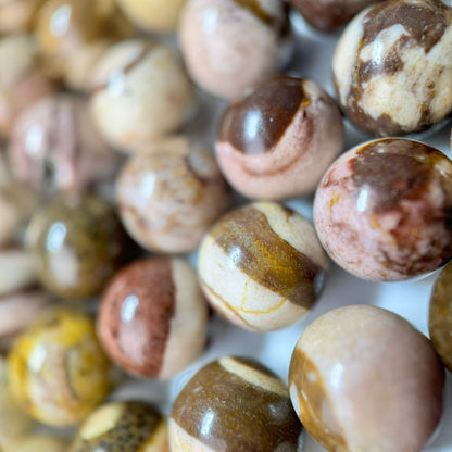 Australian Zebra Jasper Polished Round Beads image 6