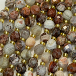 Crazy Lace Agate Faceted Barrel 8 Beads image 7
