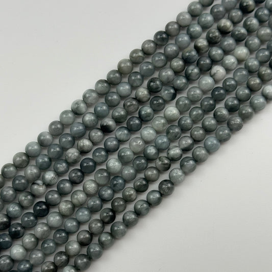 Hawk's Eye Polished Round Beads - (AA Quality)