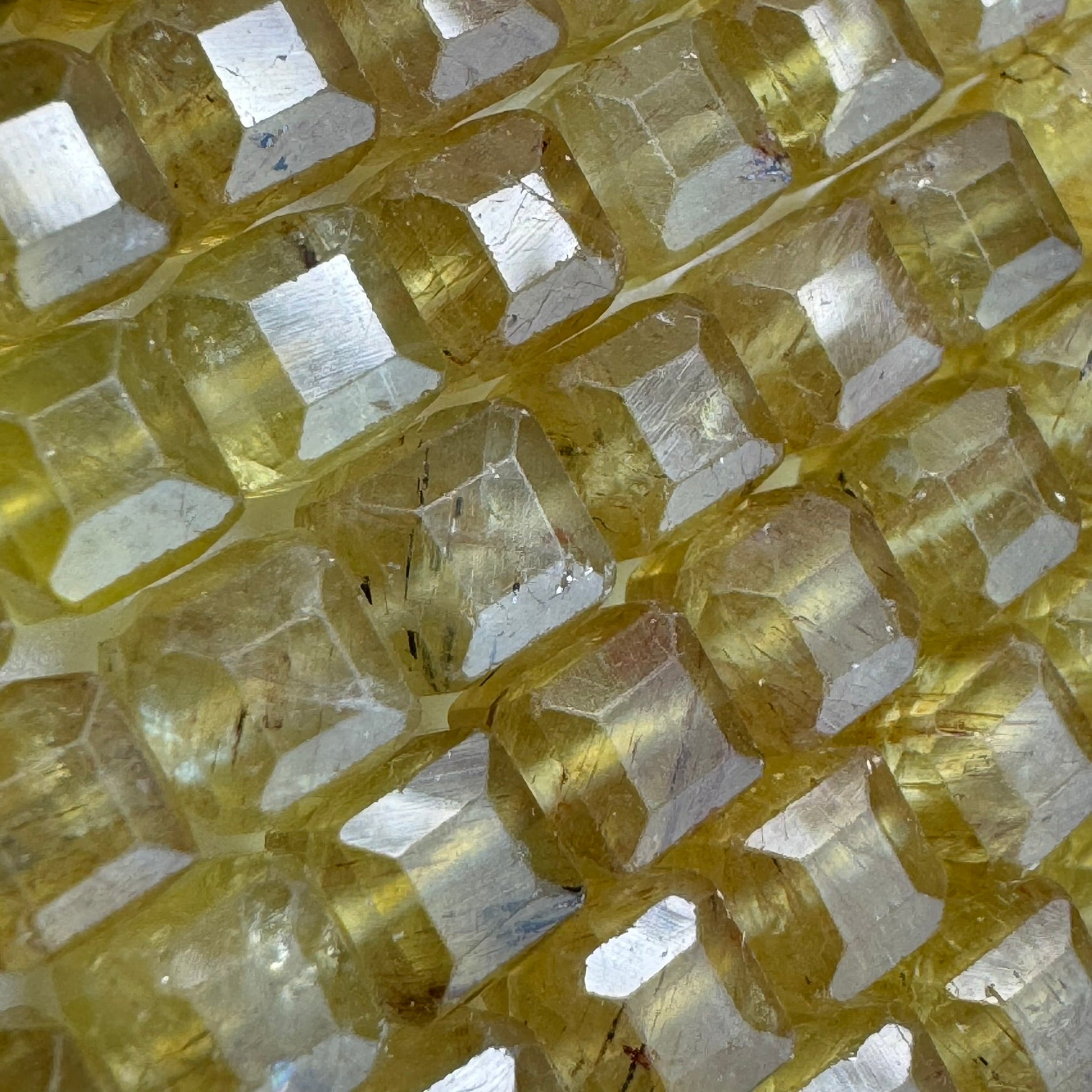 Golden Apatite Square Beads- A quality image 5