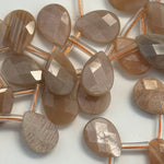 Sunstone Moonstone Faceted Pear Shape Beads image 4