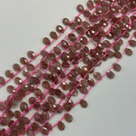 Strawberry Quartz Faceted Pear Shaped Beads image 5