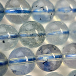 Aquamarine Polished Round Gemstone Beads (6mm) - AAA Quality image 7