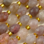 Madagascar Rose Quartz Faceted Barrel 8 Beads image 4