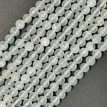 White Calcite Polished Round Beads image 2