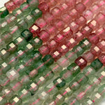 Multicolor Strawberry Quartz Square Beads image 4