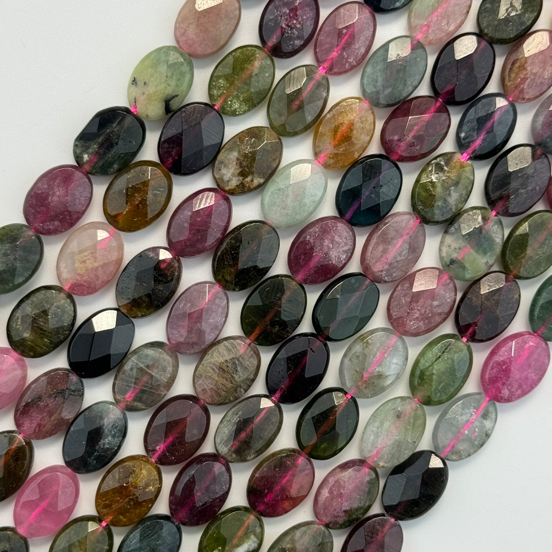 Tourmaline Faceted Oval Beads image 2