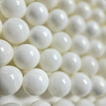 White Shell Polished  Round Beads image 4