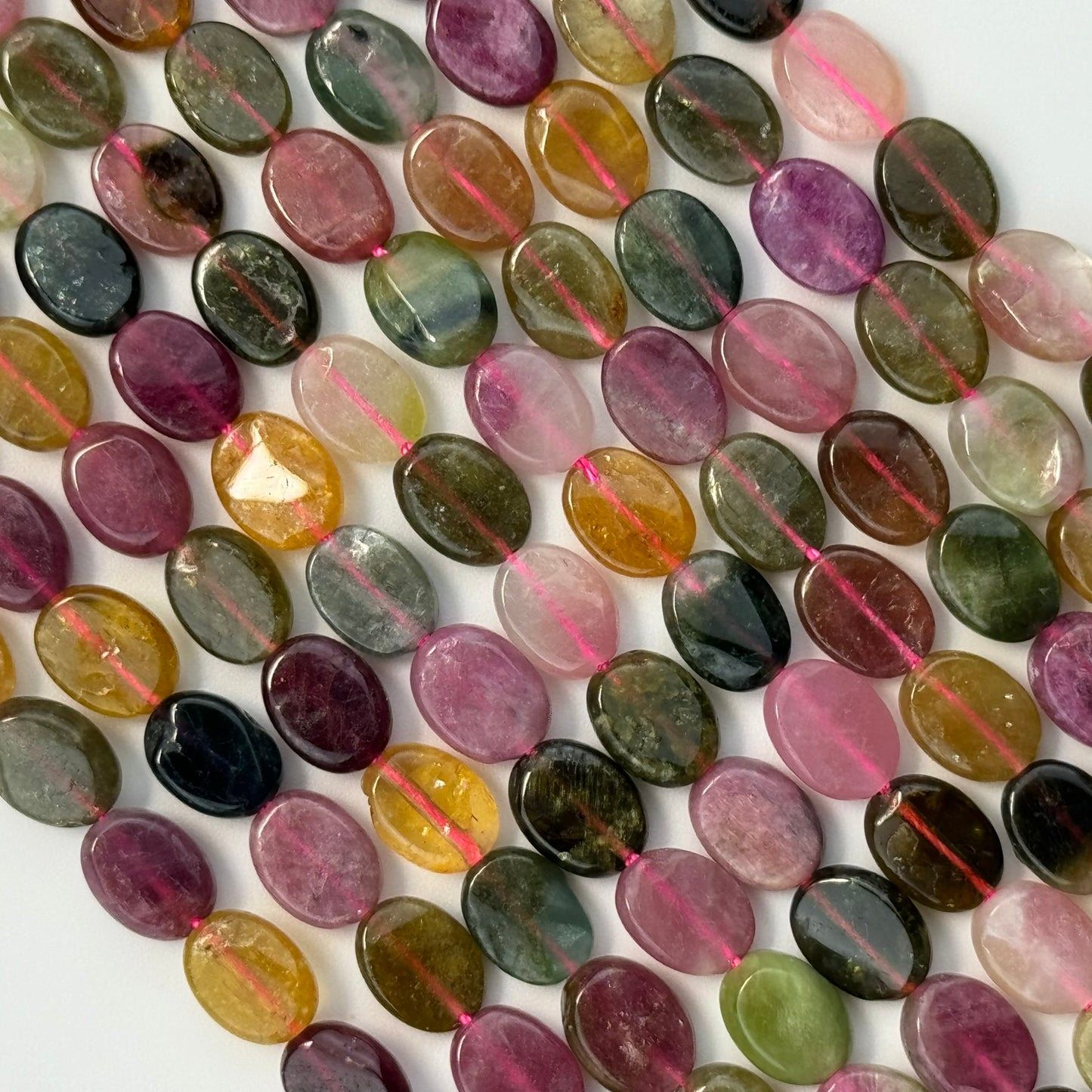 Tourmaline Faceted Oval Beads (A Quality) image 4