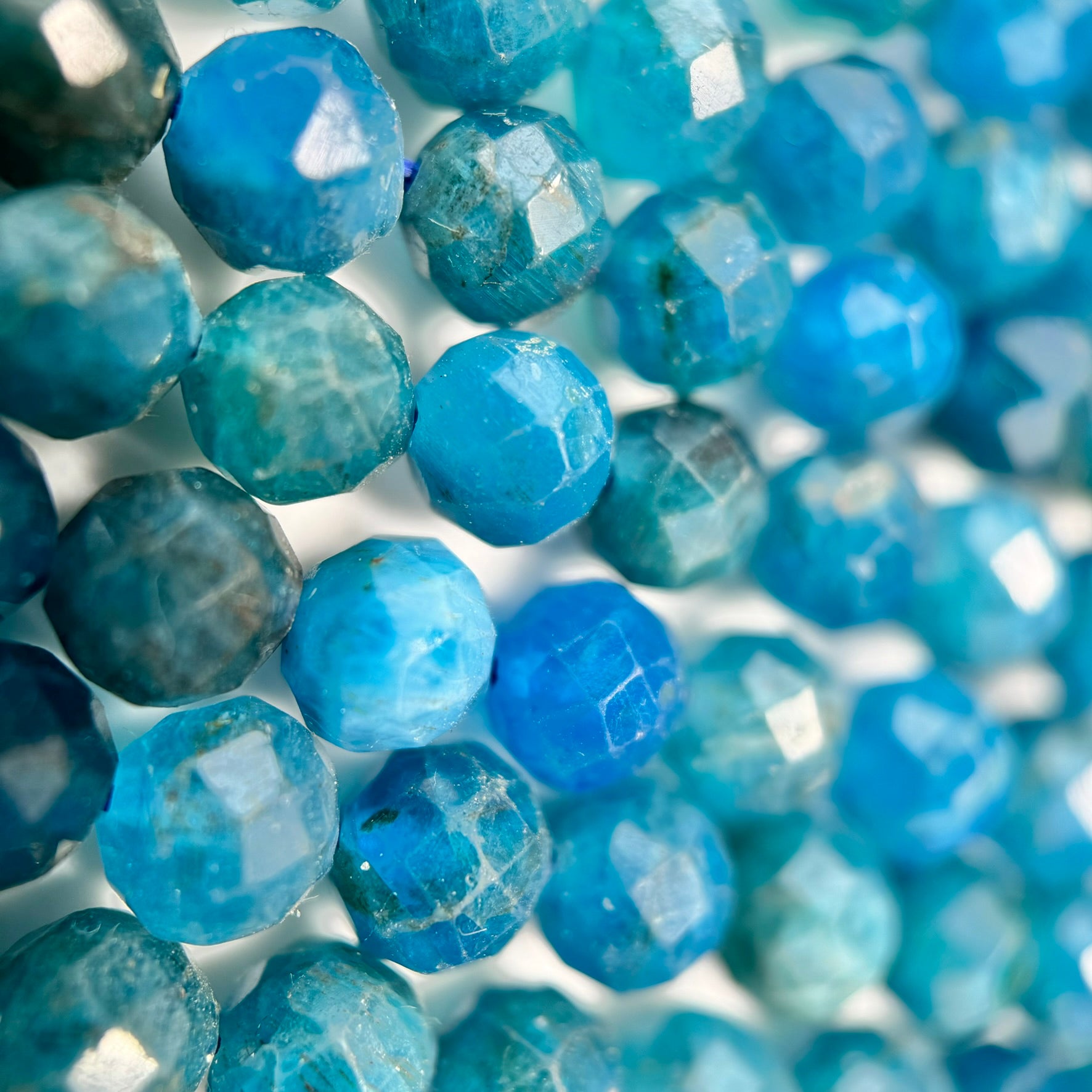 Apatite Faceted Round Beads image 4