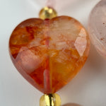 Hematoid Quartz Faceted Heart Shape Beads image 2