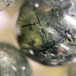 Prehnite with Epidote Polished Round Beads