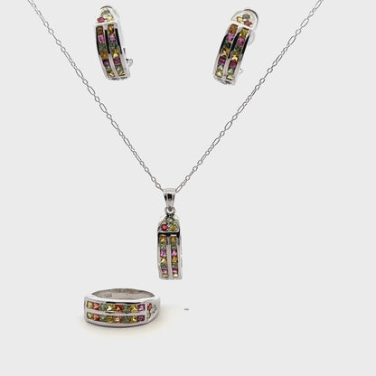 Sapphire & Ruby Handmade Jewelry Set