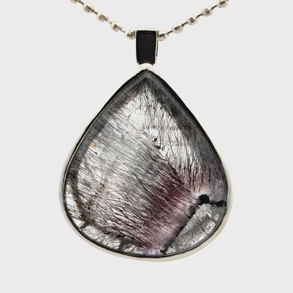 Sacred Seven Teardrop Pendant – Simple Bezel Set Jewelry in 925 Sterling Silver