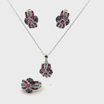 Jewelry Set: Ruby, Sapphire & Emerald