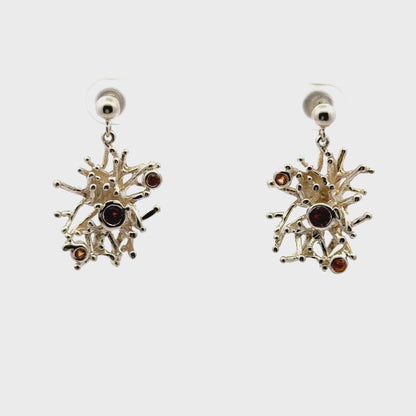 Yellow Sapphire & Red Garnet , Handmade