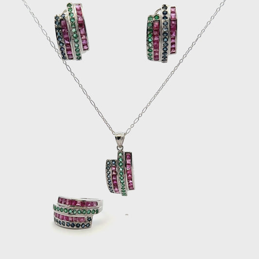 Ruby, Sapphire & Emerald Set