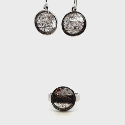 Sacred Seven Ring and Drop Earrings Set – Natural Gemstone Jewelry in 925 Sterling Silver
