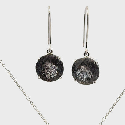 Sacred Seven Pendant and Dangle Earrings Set – Prong Set Faceted Natural Gemstone Jewelry in 925 Sterling Silver
