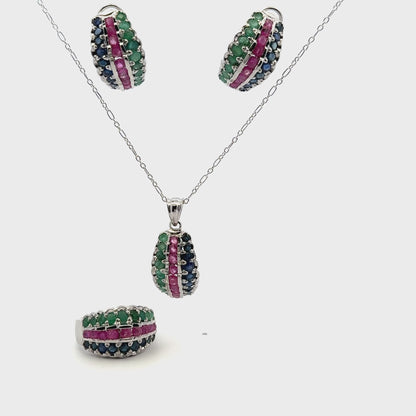 Ruby, Sapphire & Emerald Set