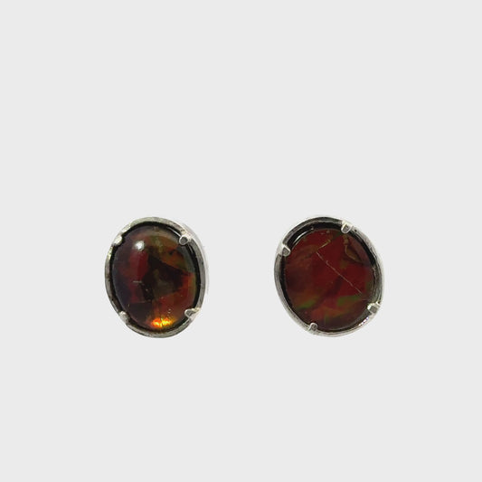 Ammolite Earrings – Rare and Radiant Natural Stone Accessory